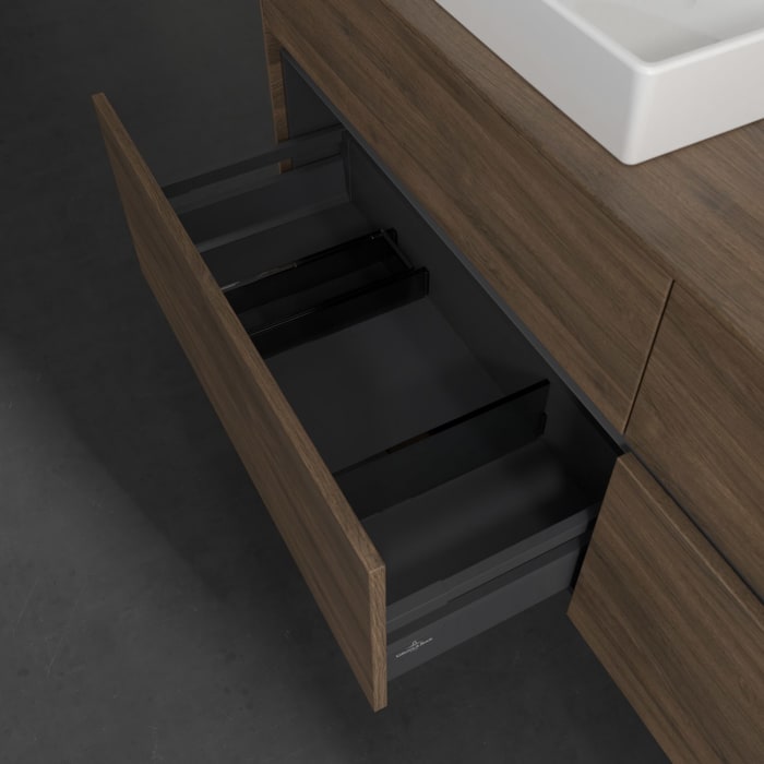 Villeroy & Boch Collaro Waschtischunterschrank 160 x 54,8 cm mit 4 Auszügen, für WT links