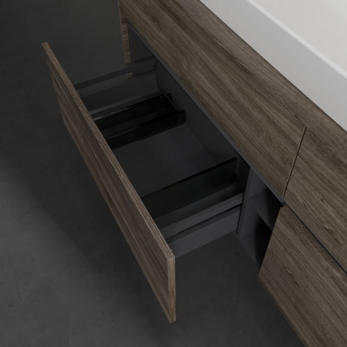 Villeroy & Boch Collaro Waschtischunterschrank 160 x 54,8 cm mit 4 Auszügen, für WT mittig