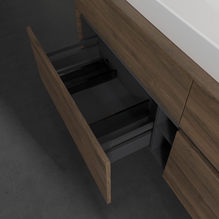 Villeroy & Boch Collaro Waschtischunterschrank 160 x 54,8 cm mit 4 Auszügen, für WT mittig