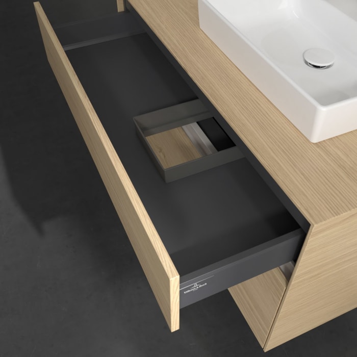 Villeroy & Boch Collaro Waschtischunterschrank 100 x 54,8 cm mit 2 Auszügen, für WT rechts