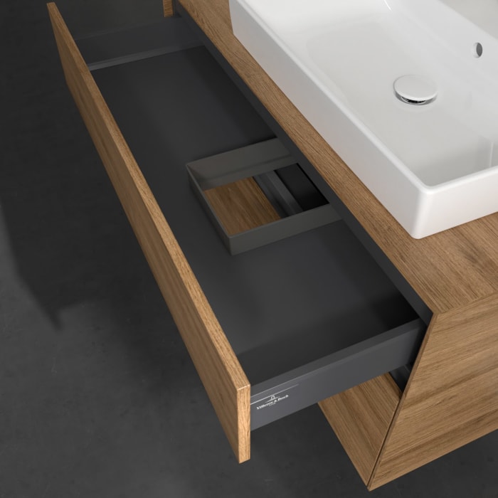 Villeroy & Boch Collaro Waschtischunterschrank 100 x 54,8 cm mit 2 Auszügen, für WT rechts