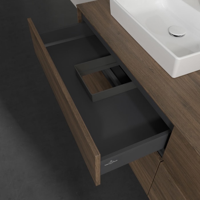 Villeroy & Boch Collaro Waschtischunterschrank 160 x 54,8 cm mit 4 Auszügen, für WT beidseitig