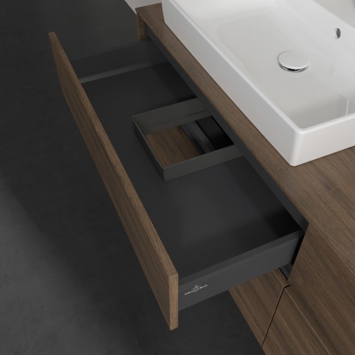 Villeroy & Boch Collaro Waschtischunterschrank 160 x 54,8 cm mit 4 Auszügen, für WT links