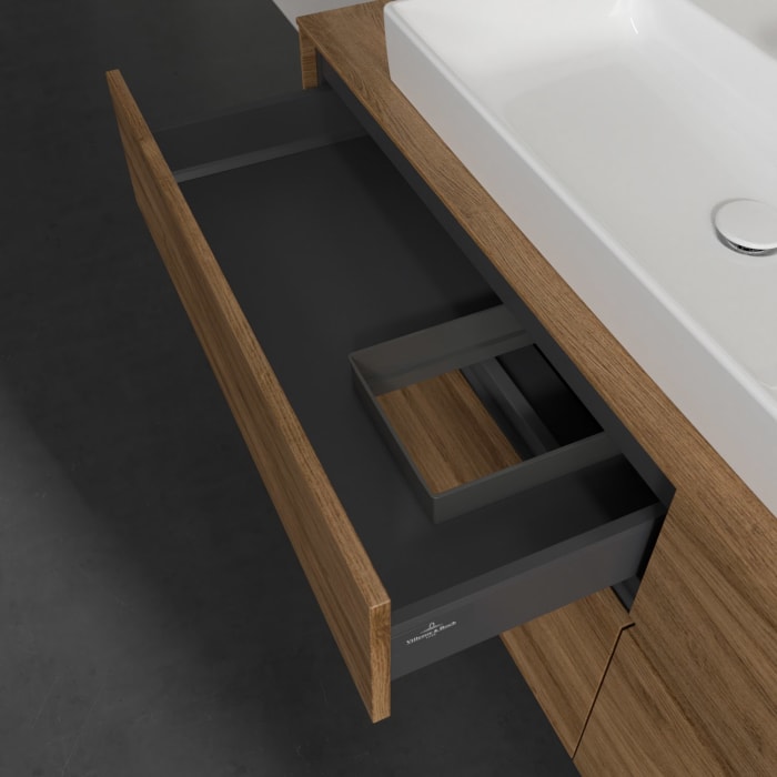 Villeroy & Boch Collaro Waschtischunterschrank 160 x 54,8 cm mit 4 Auszügen, für WT links