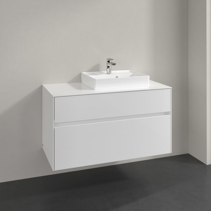 Villeroy & Boch Collaro Waschtischunterschrank 100 x 54,8 cm mit 2 Auszügen, für WT rechts