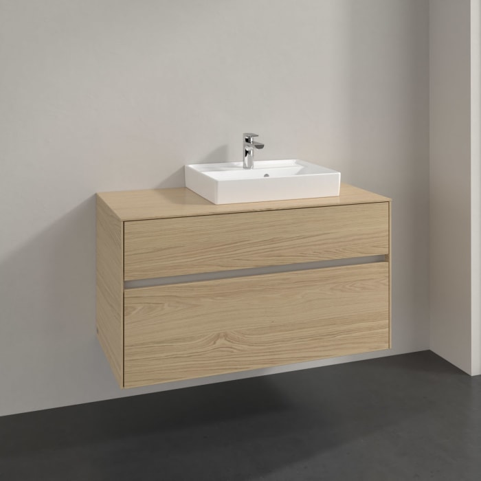 Villeroy & Boch Collaro Waschtischunterschrank 100 x 54,8 cm mit 2 Auszügen, für WT rechts