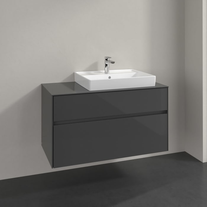 Villeroy & Boch Collaro Waschtischunterschrank 100 x 54,8 cm mit 2 Auszügen, für WT rechts