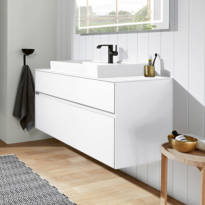 Villeroy & Boch Collaro Waschtischunterschrank 100 x 54,8 cm mit 2 Auszügen, für WT mittig