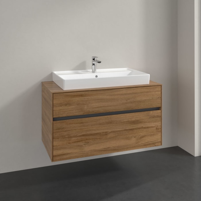 Villeroy & Boch Collaro Waschtischunterschrank 100 x 54,8 cm mit 2 Auszügen, für WT mittig