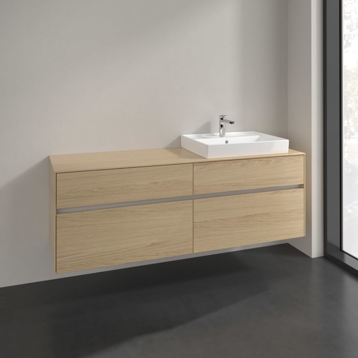 Villeroy & Boch Collaro Waschtischunterschrank 160 x 54,8 cm mit 4 Auszügen, für WT rechts