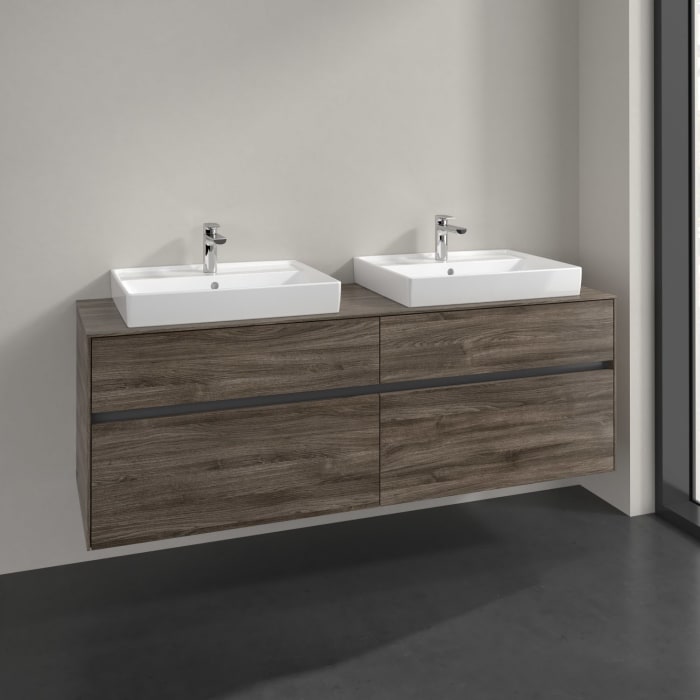 Villeroy & Boch Collaro Waschtischunterschrank 160 x 54,8 cm mit 4 Auszügen, für WT beidseitig