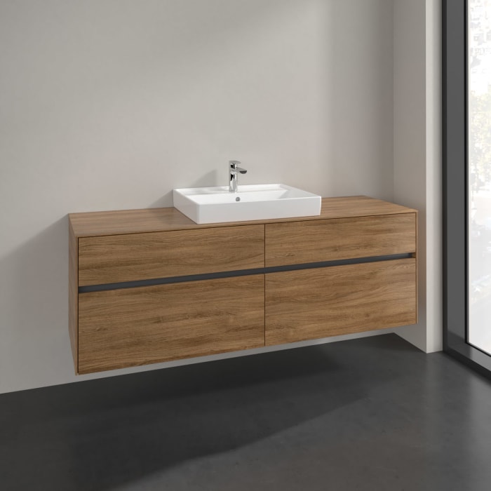 Villeroy & Boch Collaro Waschtischunterschrank 160 x 54,8 cm mit 4 Auszügen, für WT mittig