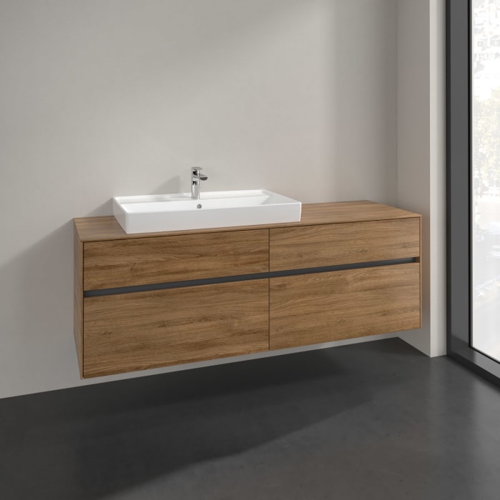 Villeroy & Boch Collaro Waschtischunterschrank 160 x 54,8 cm mit 4 Auszügen, für WT links