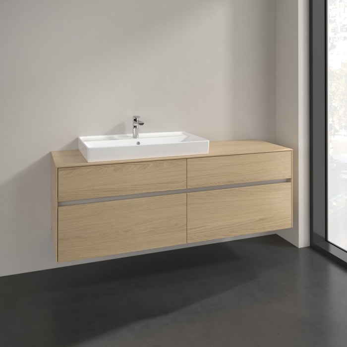 Villeroy & Boch Collaro Waschtischunterschrank 160 x 54,8 cm mit 4 Auszügen, für WT links