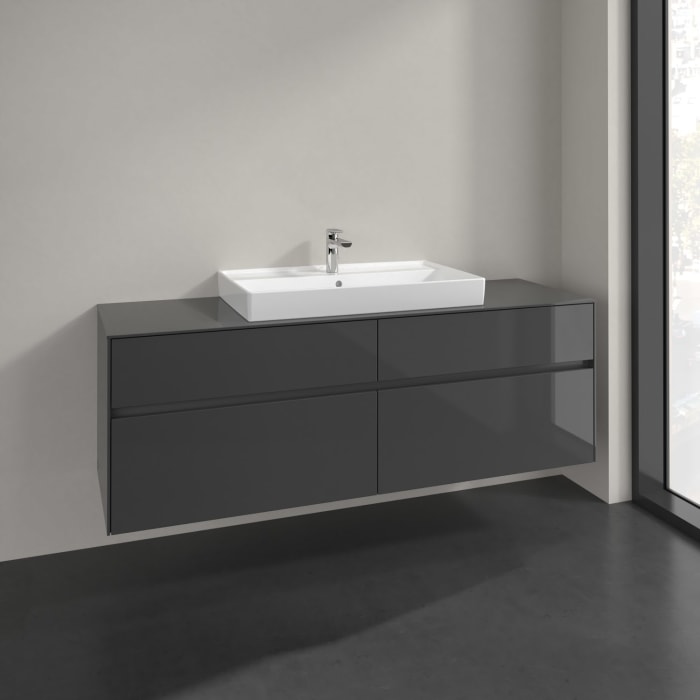 Villeroy & Boch Collaro Waschtischunterschrank 160 x 54,8 cm mit 4 Auszügen, für WT mittig