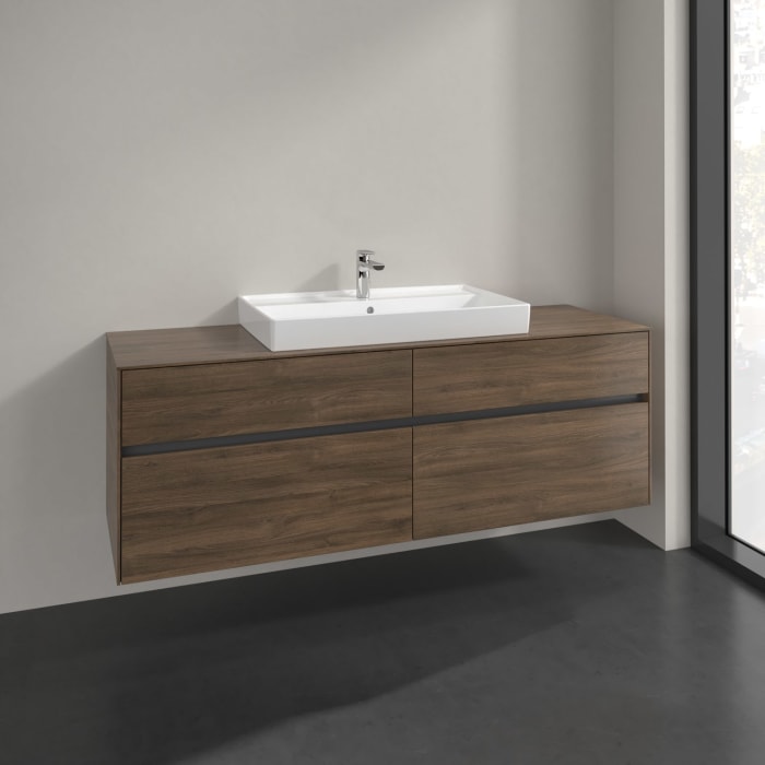 Villeroy & Boch Collaro Waschtischunterschrank 160 x 54,8 cm mit 4 Auszügen, für WT mittig