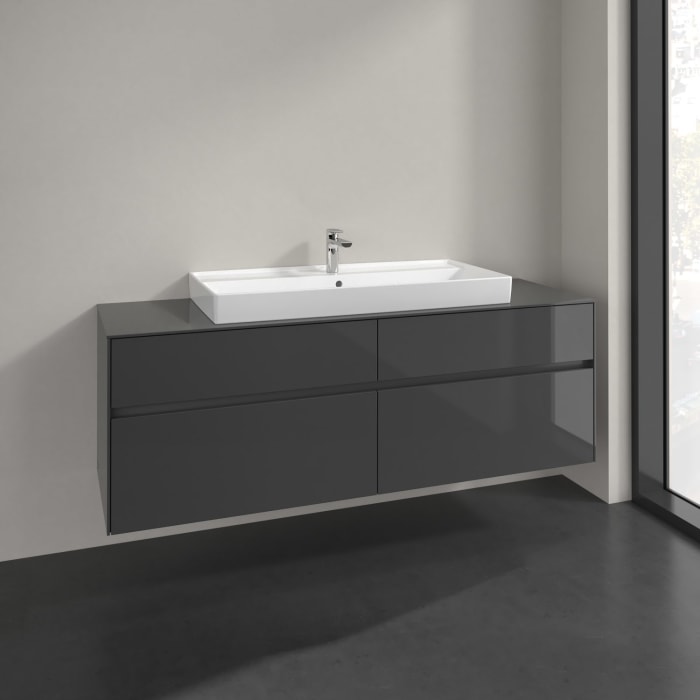 Villeroy & Boch Collaro Waschtischunterschrank 160 x 54,8 cm mit 4 Auszügen, für WT mittig