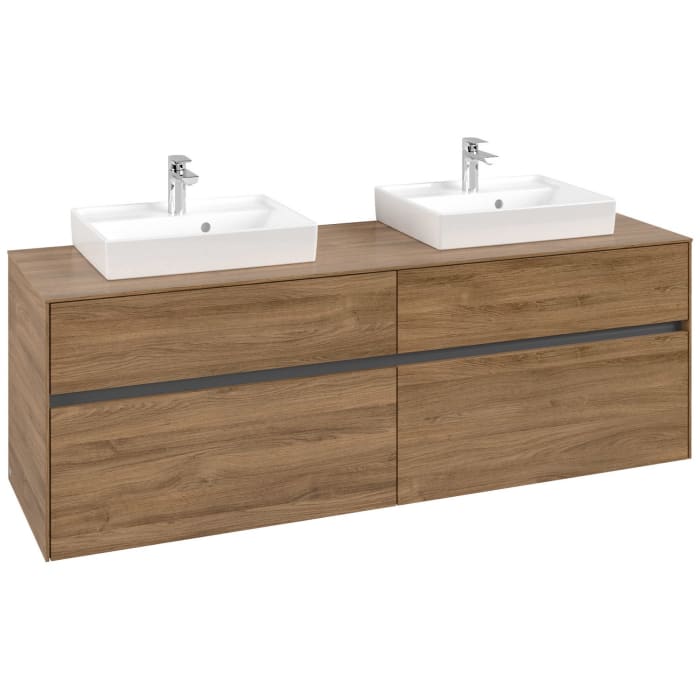 Villeroy & Boch Collaro Waschtischunterschrank 160 x 54,8 cm mit 4 Auszügen, für WT beidseitig