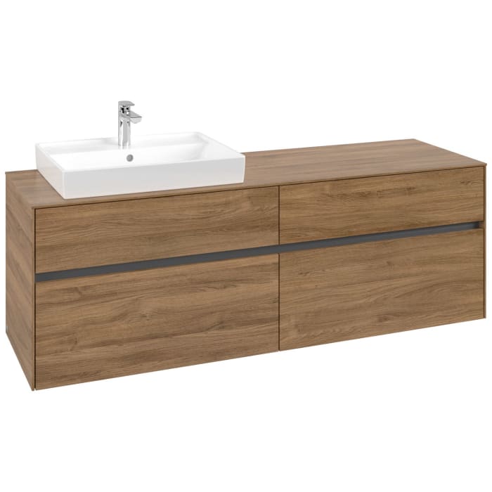 Villeroy & Boch Collaro Waschtischunterschrank 160 x 54,8 cm mit 4 Auszügen, für WT links
