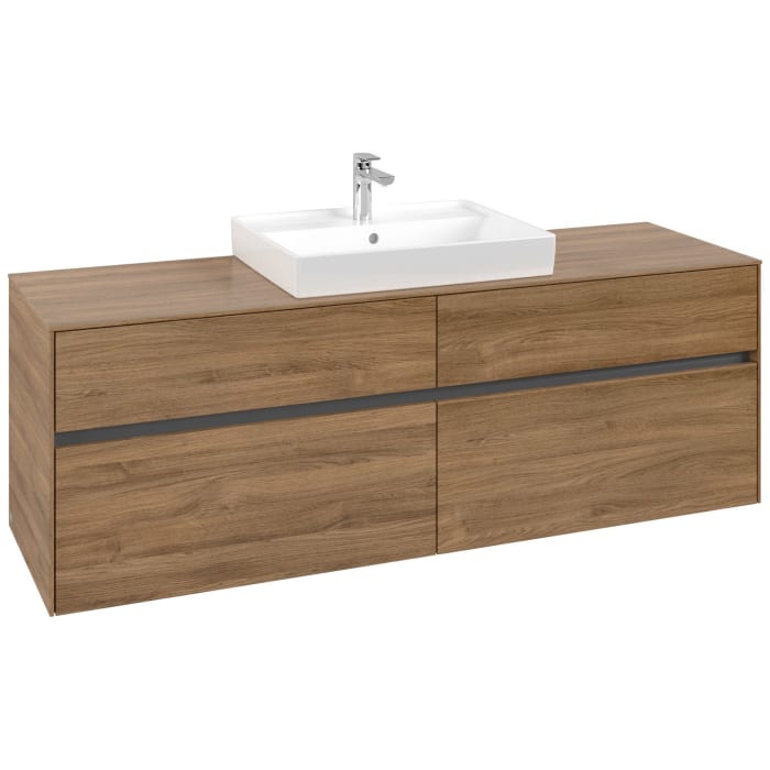 Villeroy & Boch Collaro Waschtischunterschrank 160 x 54,8 cm mit 4 Auszügen, für WT mittig