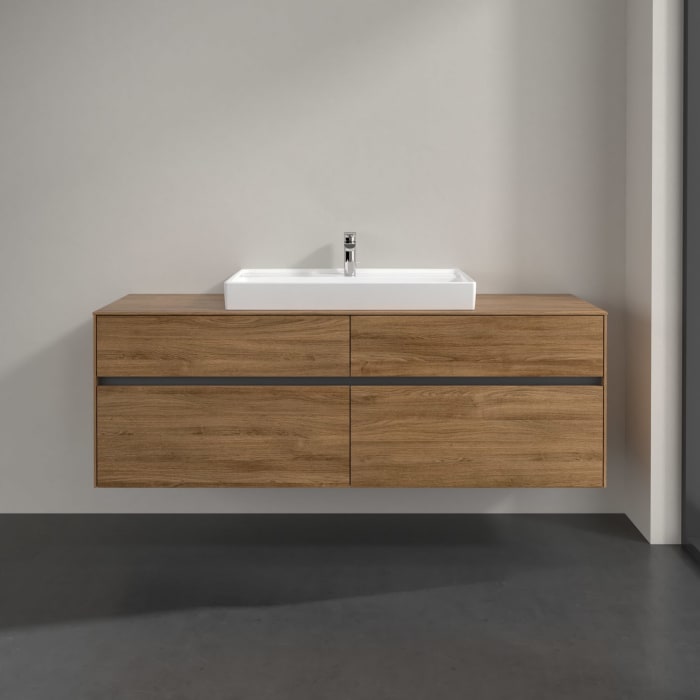 Villeroy & Boch Collaro Waschtischunterschrank 160 x 54,8 cm mit 4 Auszügen, für WT mittig