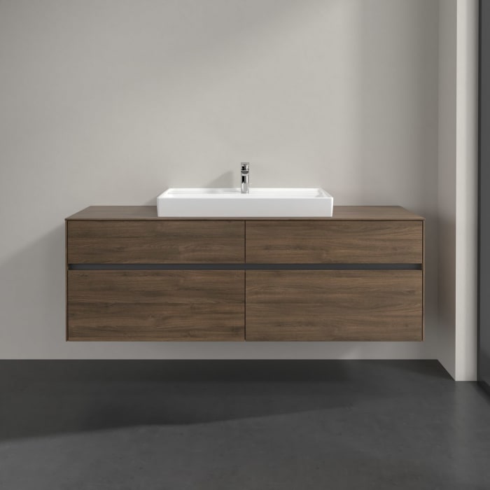 Villeroy & Boch Collaro Waschtischunterschrank 160 x 54,8 cm mit 4 Auszügen, für WT mittig