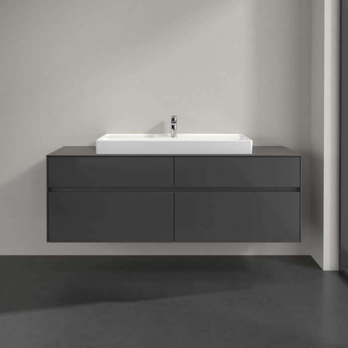 Villeroy & Boch Collaro Waschtischunterschrank 160 x 54,8 cm mit 4 Auszügen, für WT mittig