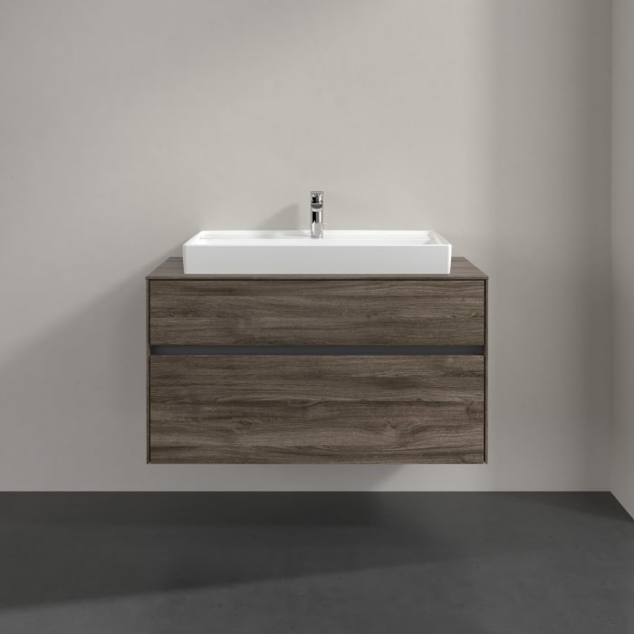 Villeroy & Boch Collaro Waschtischunterschrank 100 x 54,8 cm mit 2 Auszügen, für WT mittig