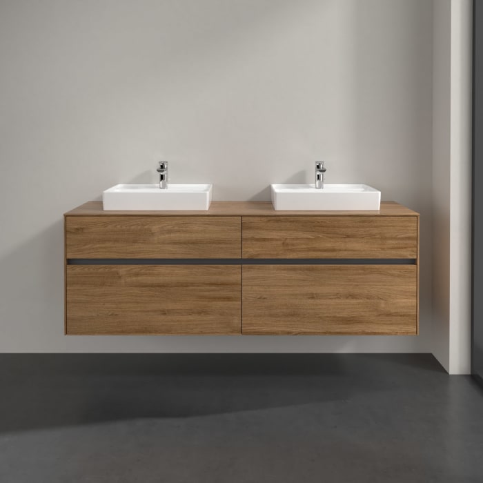 Villeroy & Boch Collaro Waschtischunterschrank 160 x 54,8 cm mit 4 Auszügen, für WT beidseitig