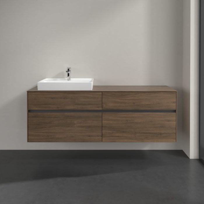 Villeroy & Boch Collaro Waschtischunterschrank 160 x 54,8 cm mit 4 Auszügen, für WT links