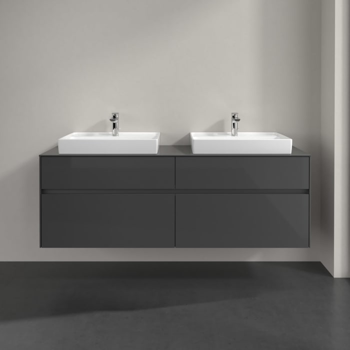 Villeroy & Boch Collaro Waschtischunterschrank 160 x 54,8 cm mit 4 Auszügen, für WT beidseitig