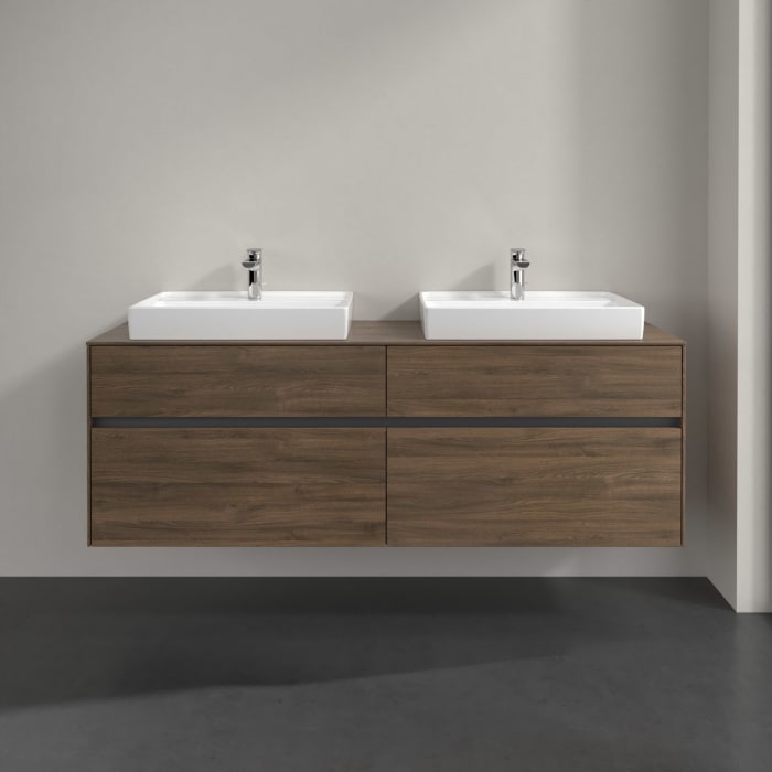 Villeroy & Boch Collaro Waschtischunterschrank 160 x 54,8 cm mit 4 Auszügen, für WT beidseitig