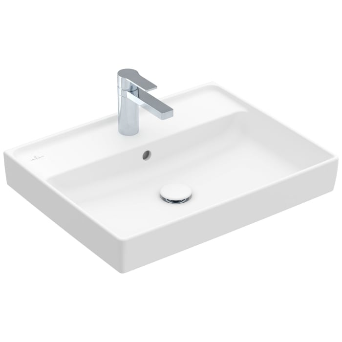 Villeroy & Boch Collaro Schrankwaschtisch 60 cm, geschliffen, mit Überlauf, 1 Hahnloch