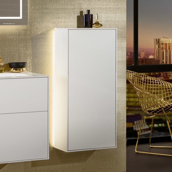 Villeroy & Boch Finion Seitenschrank 93,6 cm mit Wandbeleuchtung, Anschlag links