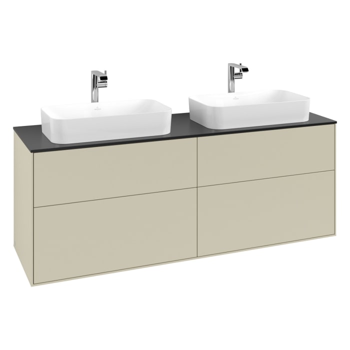 Villeroy & Boch Finion Waschtischunterschrank 160 cm mit Abdeckplatte, für 2 Aufsatzwaschtische