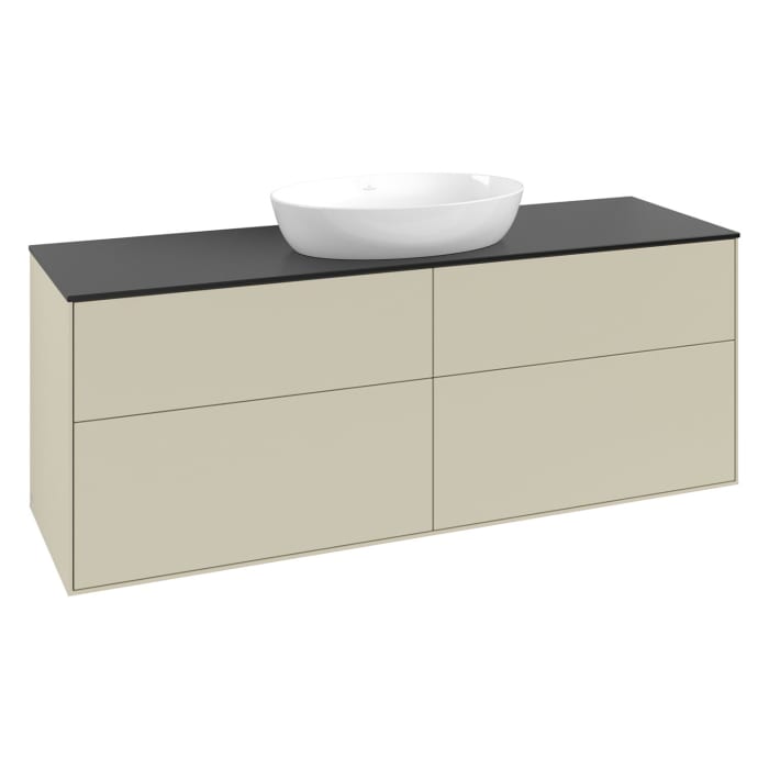 Villeroy & Boch Finion Waschtischunterschrank 160 cm mit Abdeckplatte und LED Wandbeleuchtung