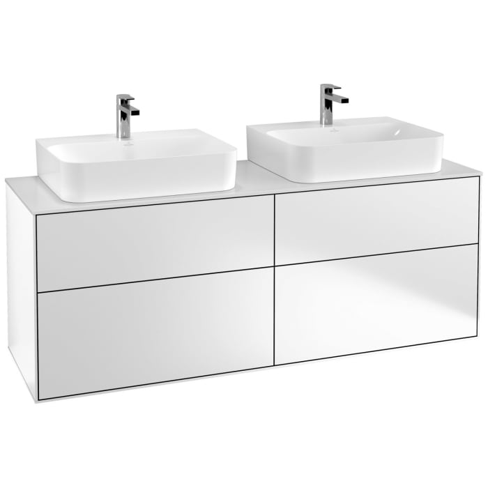 Villeroy & Boch Finion Waschtischunterschrank 160 cm mit Abdeckplatte, für 2 Aufsatzwaschtische