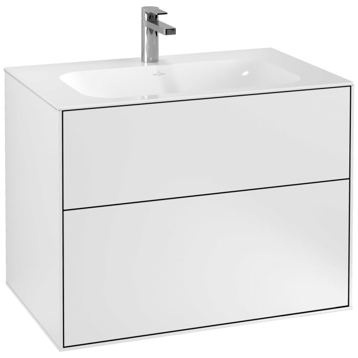 Villeroy & Boch Finion Waschtischunterschrank 79,6 cm mit Wandbeleuchtung, mit 2 Auszügen