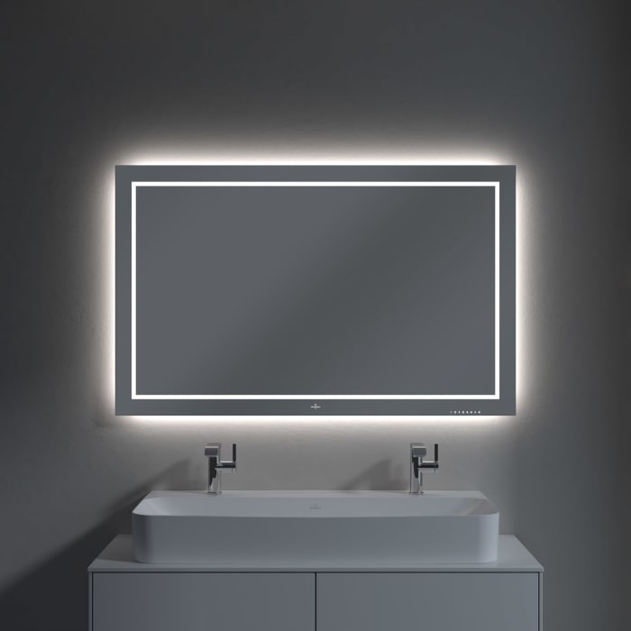 Villeroy & Boch Finion Spiegel 120 x 75 cm mit LED- und Wandbeleuchtung