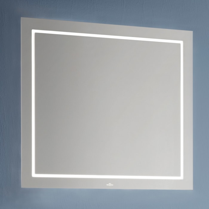 Villeroy & Boch Finion Badspiegel 80 x 75 cm mit LED-Beleuchtung und modernem Design