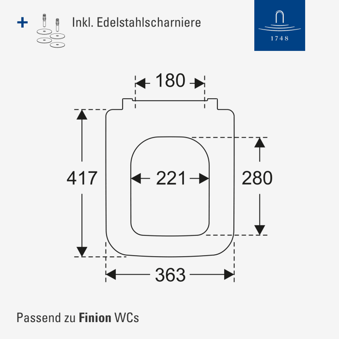 Villeroy & Boch Finion WC-Sitz mit QuickRelease und Absenkautomatik