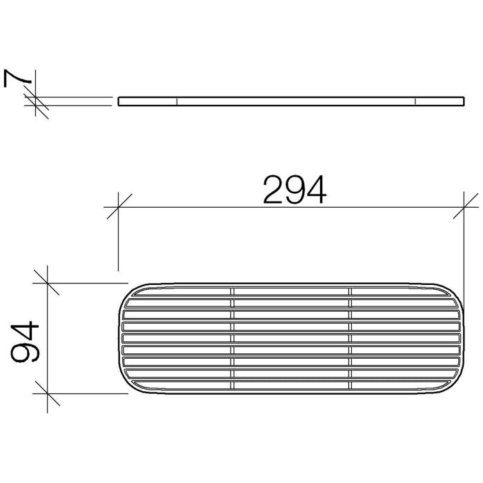 Dornbracht Just Gittereinsatz für Ablage 30 cm