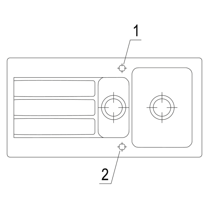 Villeroy & Boch Architectura 60 XR Einbauspüle, Ablaufgarnitur mit Handbetätigung, reversibel