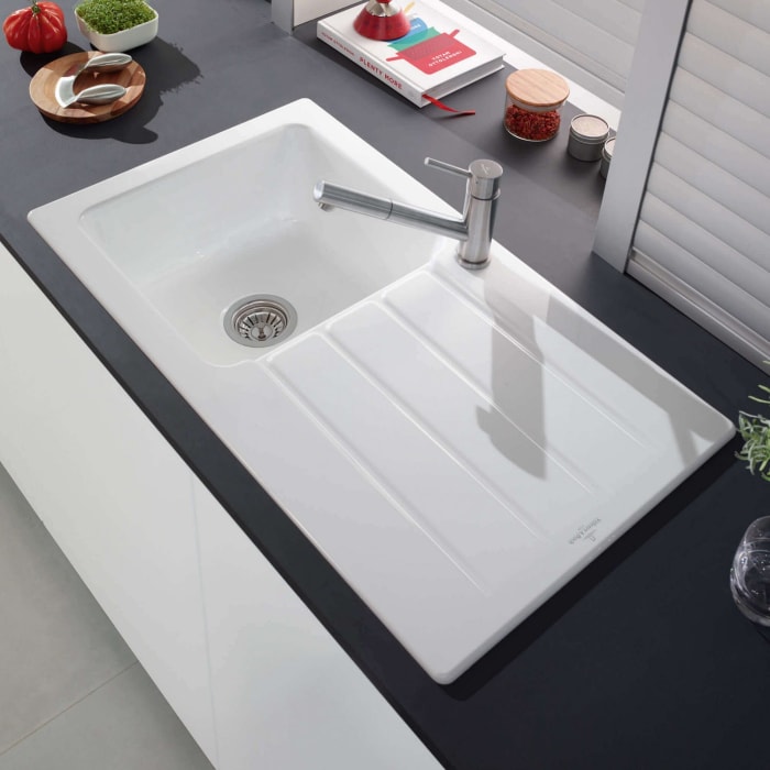 Villeroy & Boch Architectura 50 Einbauspüle, Ablaufgarnitur mit Handbetätigung, reversibel