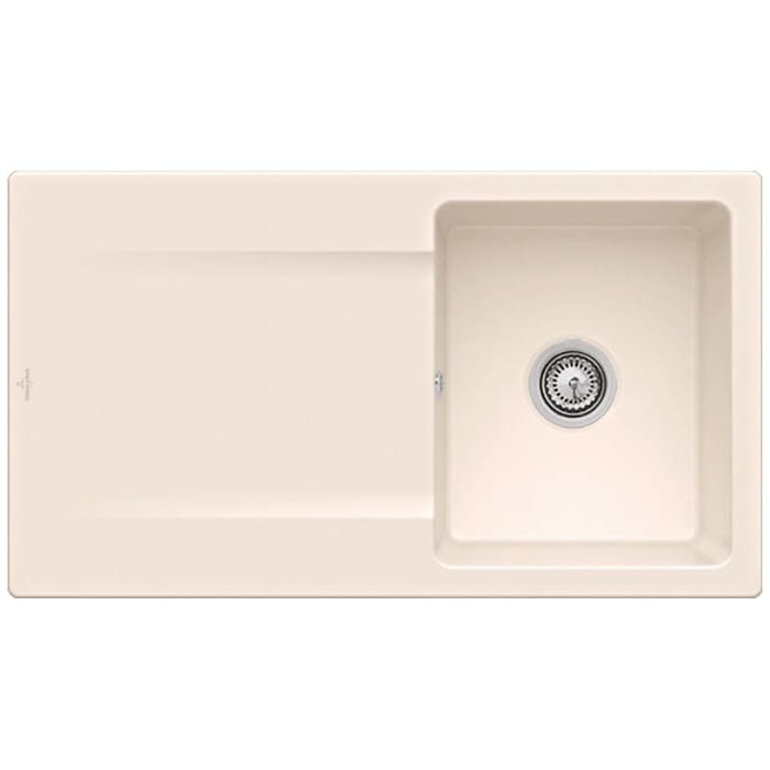 Villeroy & Boch Siluet 50 Einbauspüle, Ablaufgarnitur mit Handbetätigung, reversibel