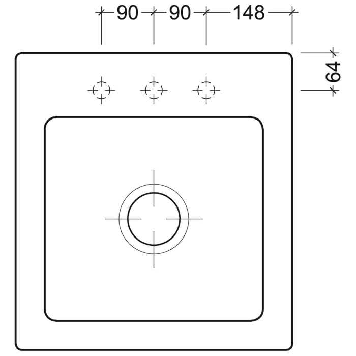 Villeroy & Boch Subway 45 XS FLAT flächenbündige Spüle, Ablaufgarnitur mit Excenterbetätigung