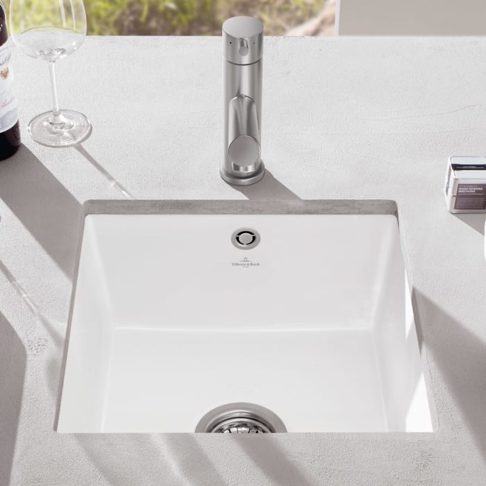 Villeroy & Boch Subway 50 SU Unterbauspüle, Ablaufgarnitur mit Handbetätigung