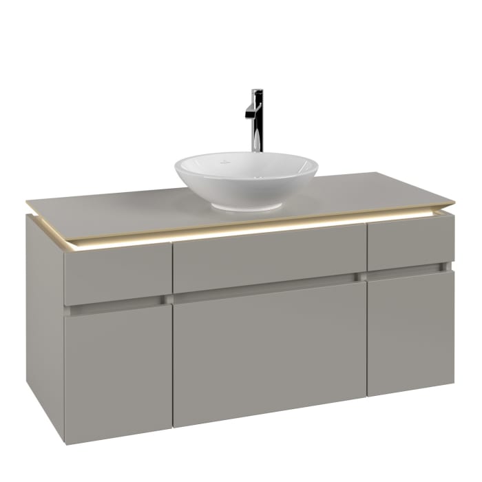 Villeroy & Boch Legato Waschtischunterschrank 120 cm mit 5 Auszügen und LED-Beleuchtung