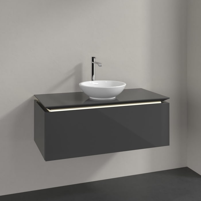 Villeroy & Boch Legato Waschtischunterschrank 100 cm mit 1 Auszug und LED-Beleuchtung