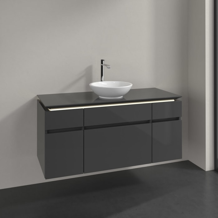 Villeroy & Boch Legato Waschtischunterschrank 120 cm mit 5 Auszügen und LED-Beleuchtung